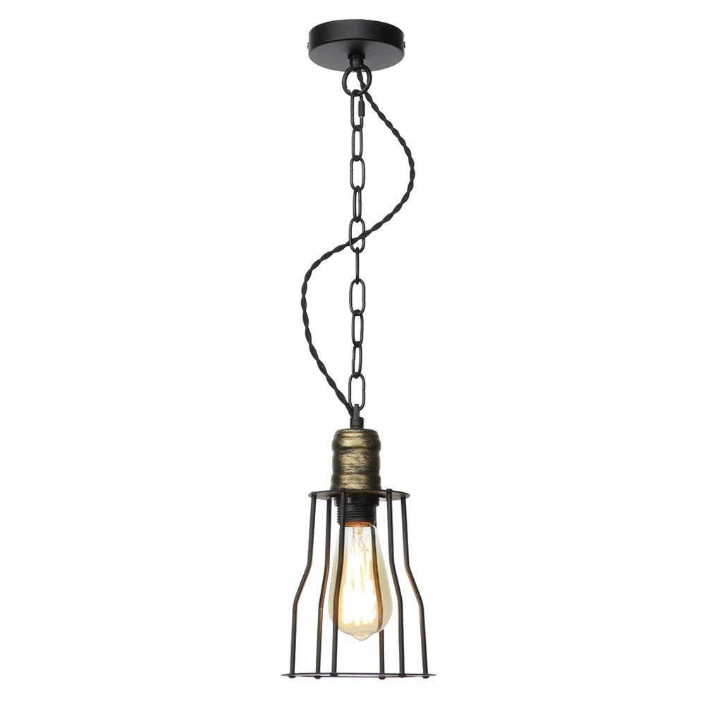 Lámpara colgante de cadena de metal para comedor y cocina con base E27