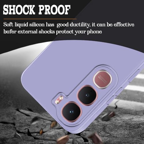 Image of Back Cover for Vivo Y31 5G | Full Camera Protection | Premium Liquid Silicon Case | Flexible Bumper Case for Vivo Y31 5G (Purple)