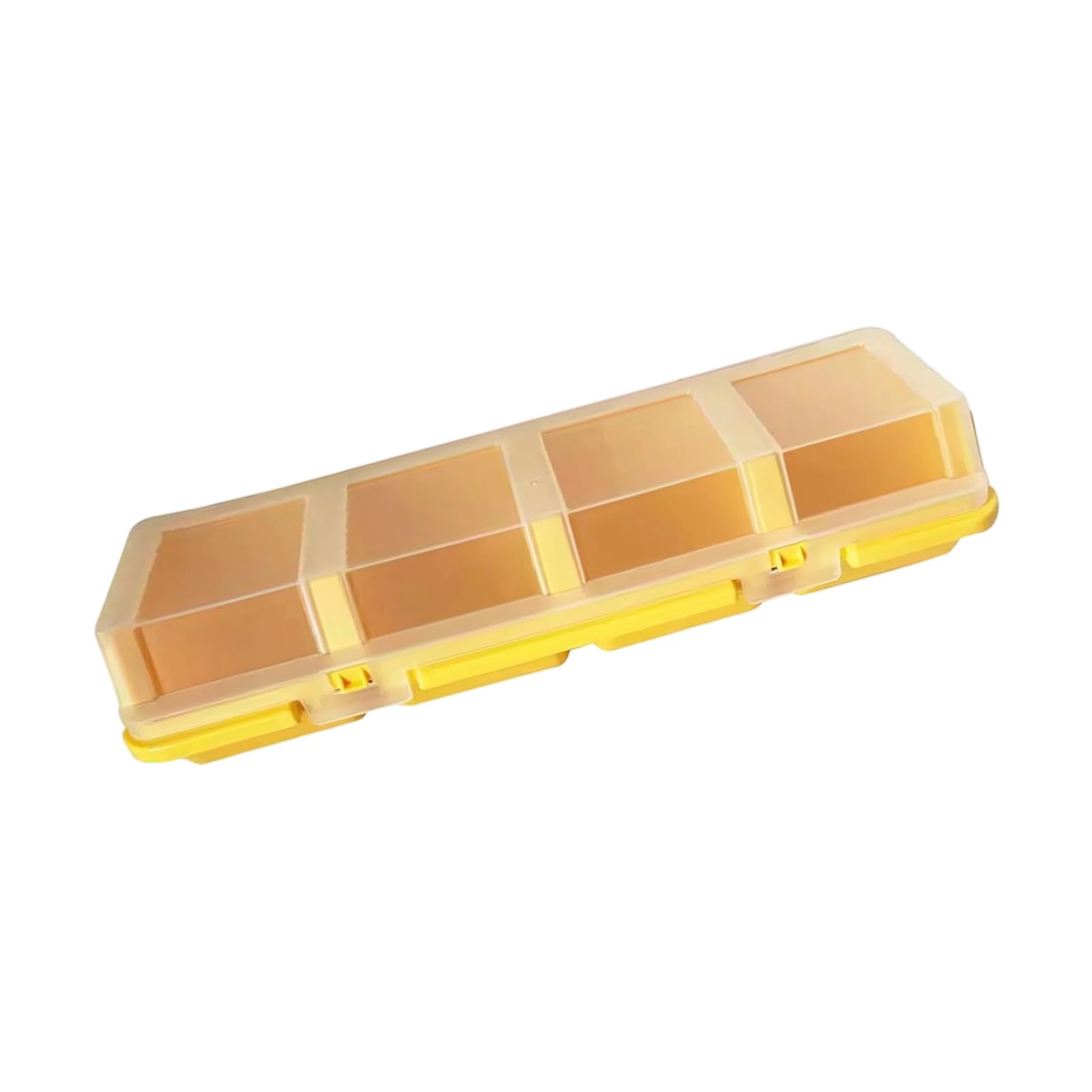 Hardware Storage Case 4 Compartment Organizer Box with Clear Lid and Latch Closure for Screws and Small Items