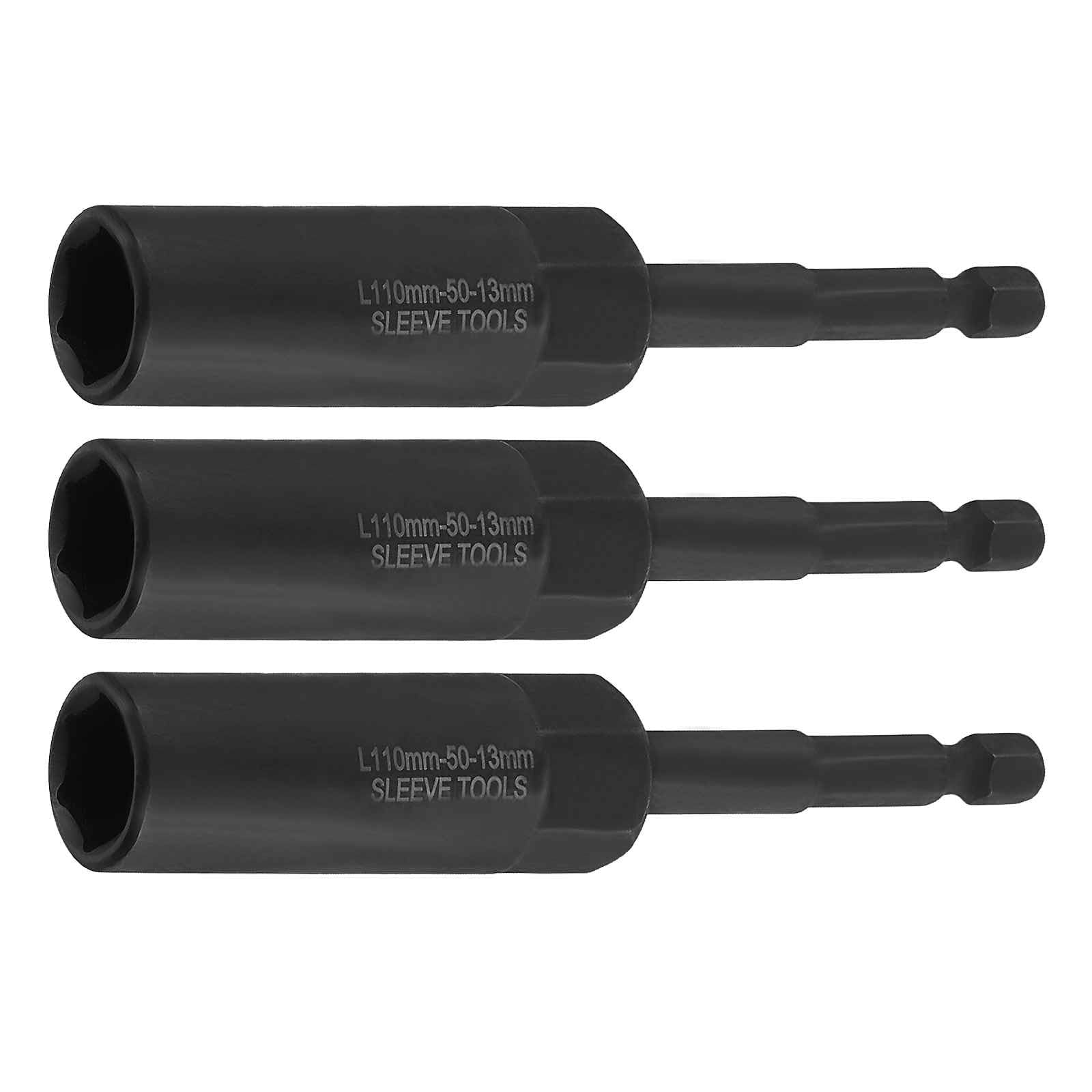 ROWORKX 13mm Nut Driver Bit for Impact Driver 110mm Long Reach Magnetic 3pc