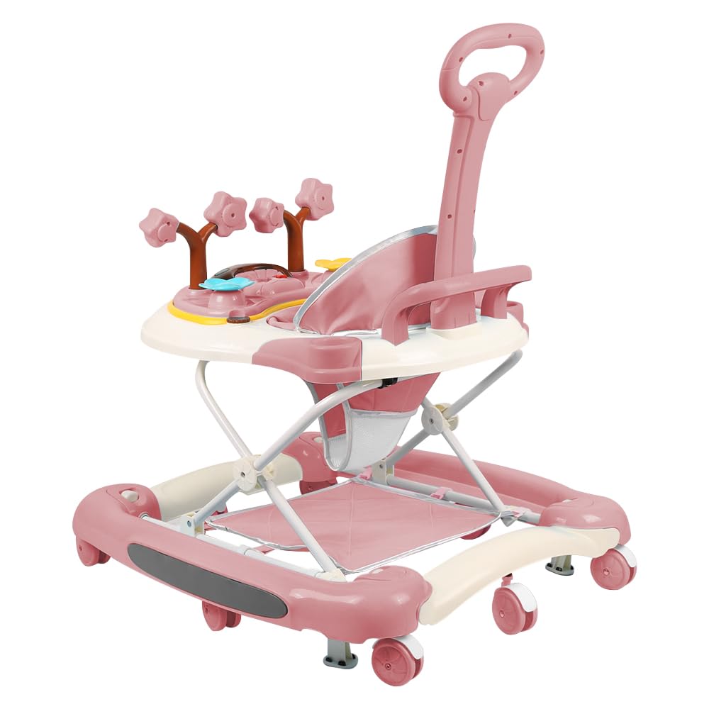asiento de bebé para mesa de actividades, saltadores suspendidos, andador con música y luces, 67 x 72 x 92 cm, rosa (A)