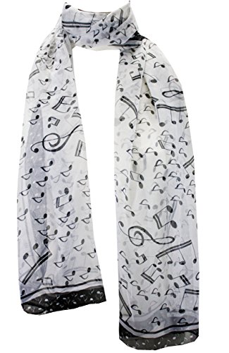 Women's Scarf Music Notes Design2