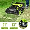 STEELITE 13-Inch 12-Amp 2-in-1 Electric Dethatcher and Scarifier, Removable 8-Gallon Collection Bag, 4-Position Height Adjustment, Ideal for Lawn Health