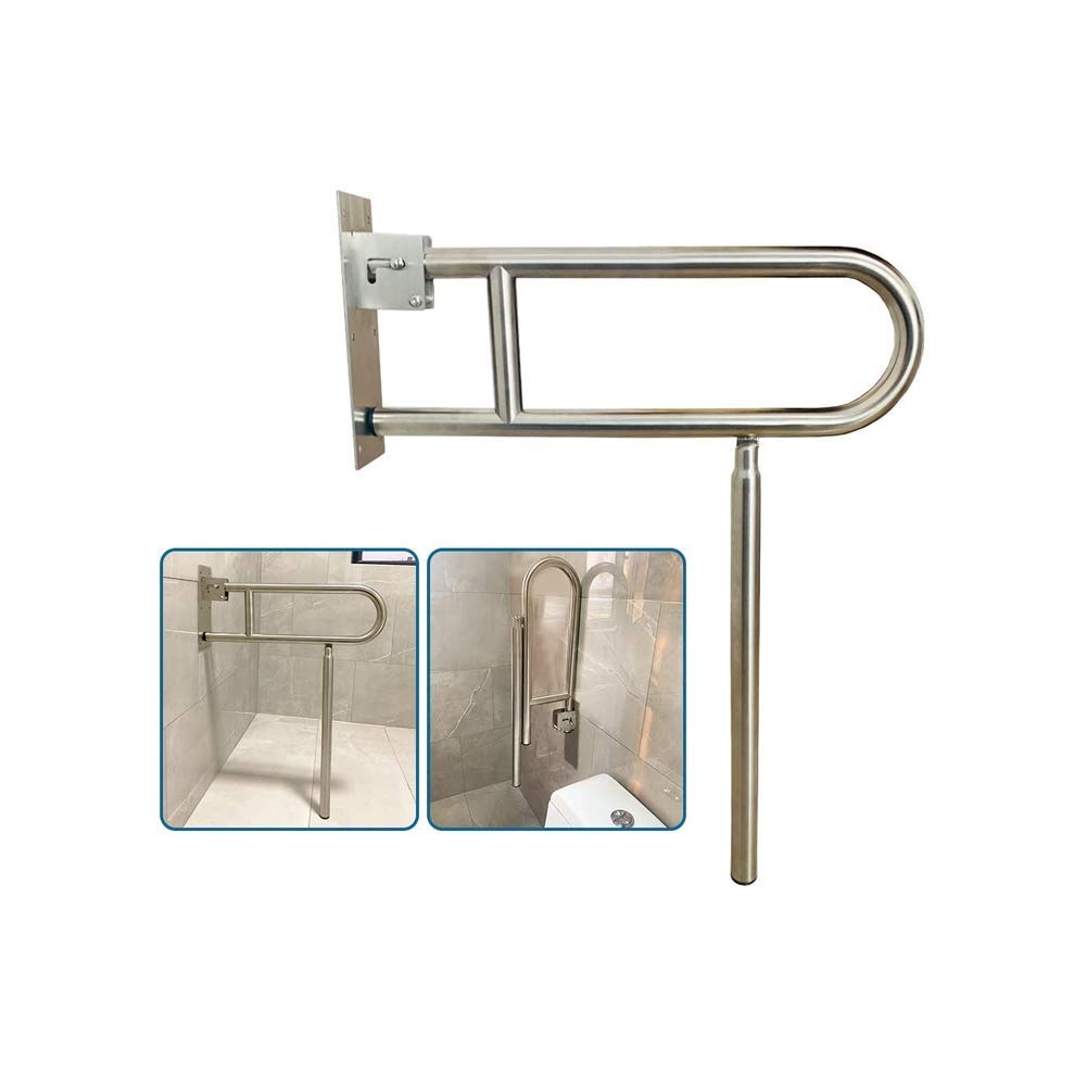 Buy Flip Up Grab Bars for Bathroom Toilet Rails Handicap Grab Bars