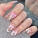 LIQWEI 60pcs Bow Nail Art Charms, 3D Bow for Nails Art Rhinestones Charms, Pink Bowknot Resin for Nails Mixed Cute Bowknots Charms Spring Nail Charm for Women Nail Art Supplies Manicure Decorations