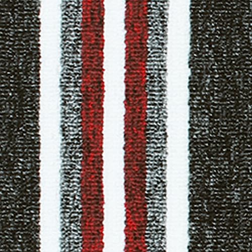 Image of Pack of 2 Nylon Bath Rug Anti-Skid Bathroom Mat | Floor Mat for Bathroom, Entrance, Kitchen, Bedroom & Office | Dark Grey Stripes Design-(37x57cm)