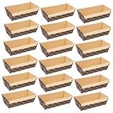 BIUDECO 25 piezas Moldes de Papel Corrugado para Bizcochos Resistentes al Aceite y Altas Temperaturas Bandejas para Hornear Panes Aptas para Pastelerías y Celebraciones