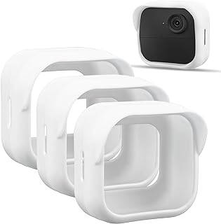 PEUTIER 3pcs Silicone Case for All-New Blink Outdoor 4 (4th Gen), Camera Covers Weatherproof Camera Protective Skin Cover Camera Accessories for All-New Blink Outdoor 4 Smart Security Camera(White)