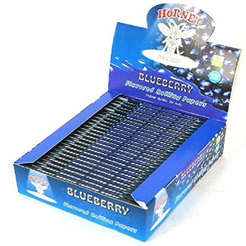 HORNET FLAVOURED PAPERS KING SIZE SLIM CIGARETTE ROLLING PAPER PICK N MIX (BLUEBERRY, 25)