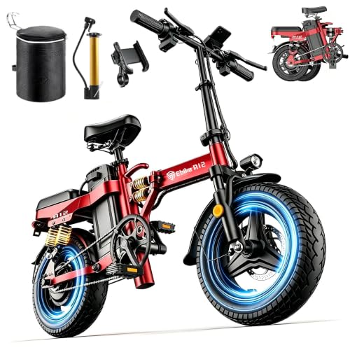 DTTZH 1000W Folding Electric Bike for Adults, Foldable Ebike, 14" Commuter Foldable E Bike, 750W Motor Folding Electric Bicycle, 48V 15Ah Battery UL 2849 Certified, 60 Miles Range image 2