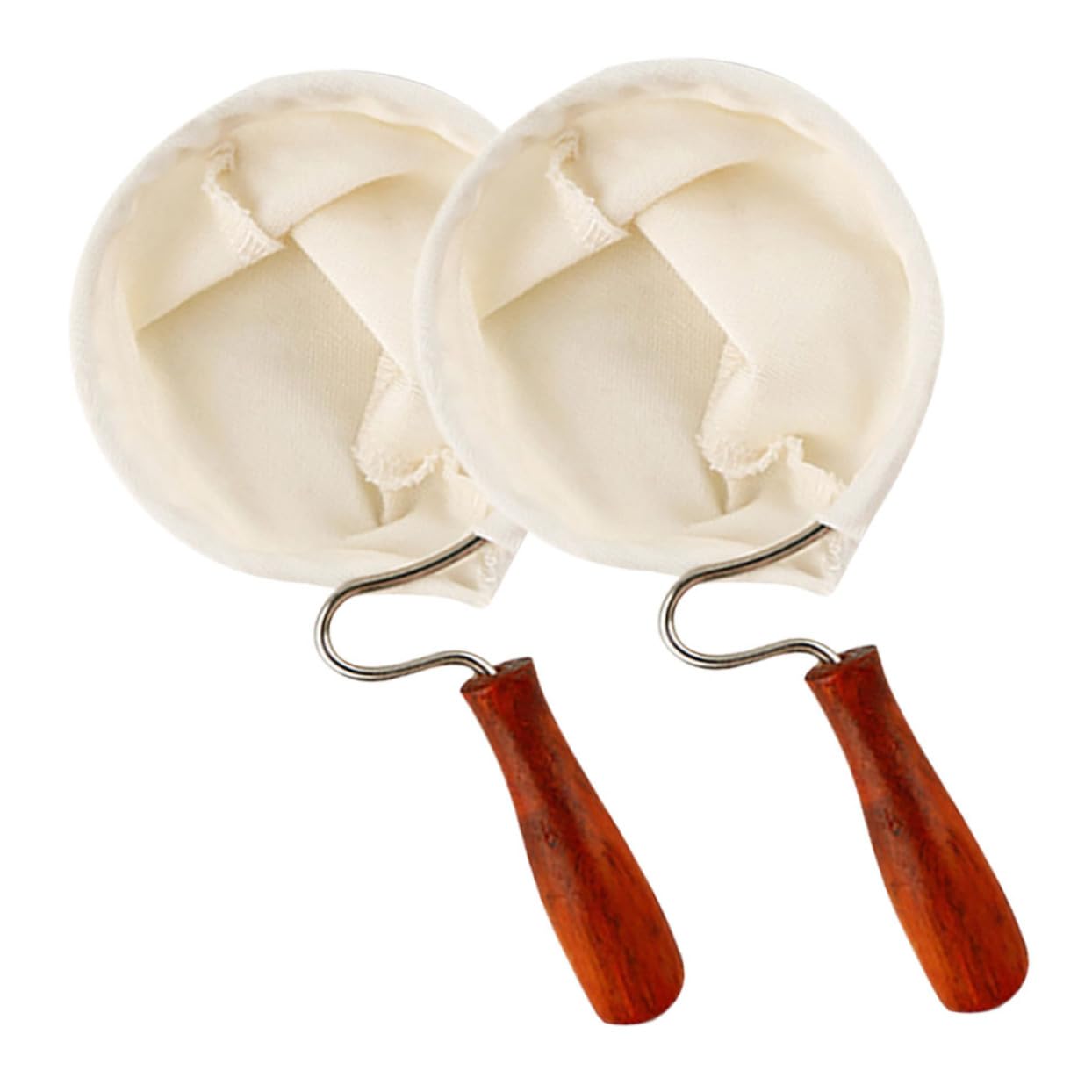 8 Stck. Wiederverwendbarer Flanell Kaffeefilter mit Rutschfestem Holzgriff Waschbarer Stofffilter für Kaffee Tee und Getränke Teiliges Vielseitiges Kaffeezubehör für Zuhause und