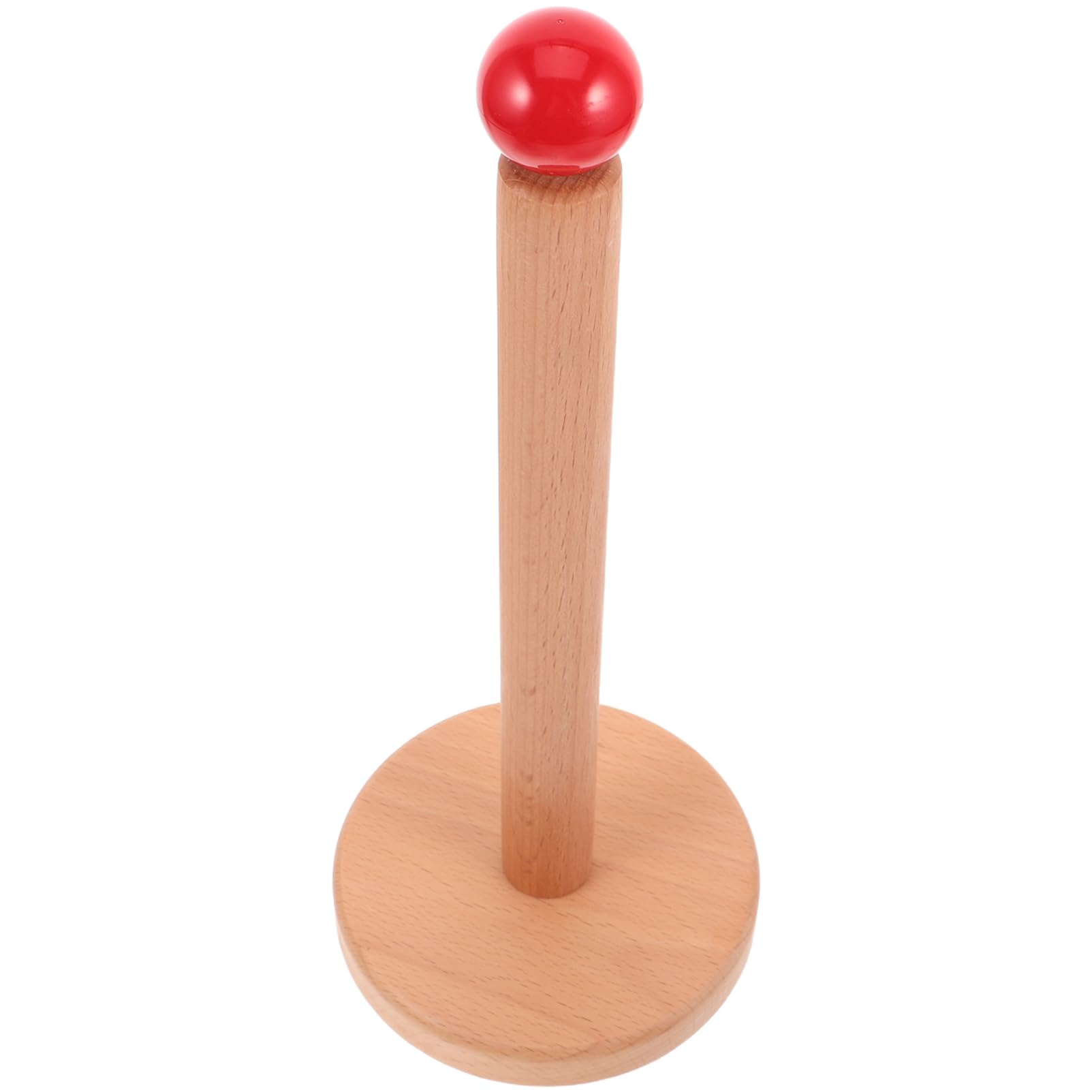 FOMIYES Natural Wood Hair Tie Holder Stand Vertical Scrunchy Tower Organizer for Hair Accessories Compact Desktop Hair Rope Storage for Women Smooth Finish Capacity