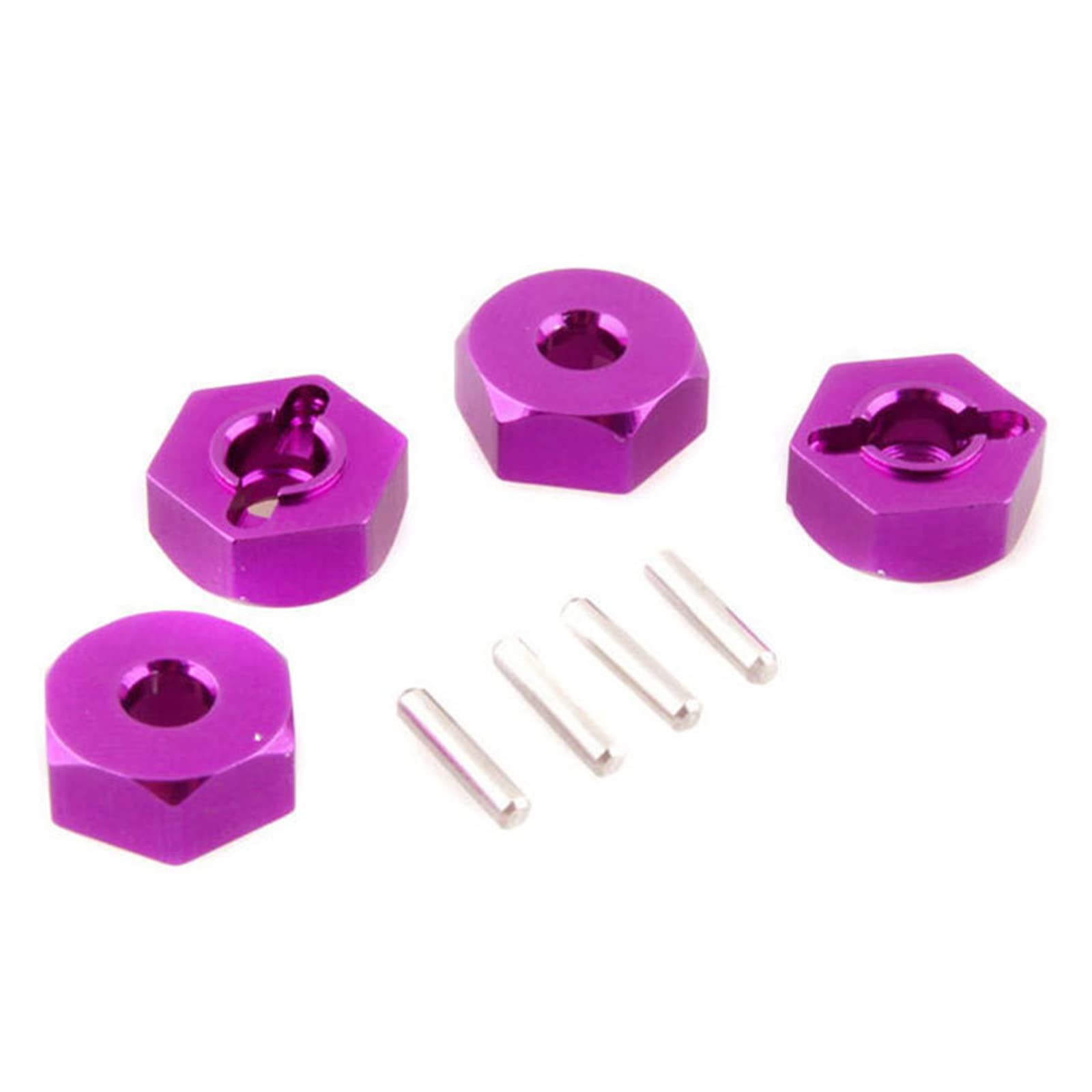 4Pcs Metal Wheel Hex Hubs with Axle Pins for Traxxas 1/16 E-Revo Slash 4WD Summit VXL RC Car Vehicle