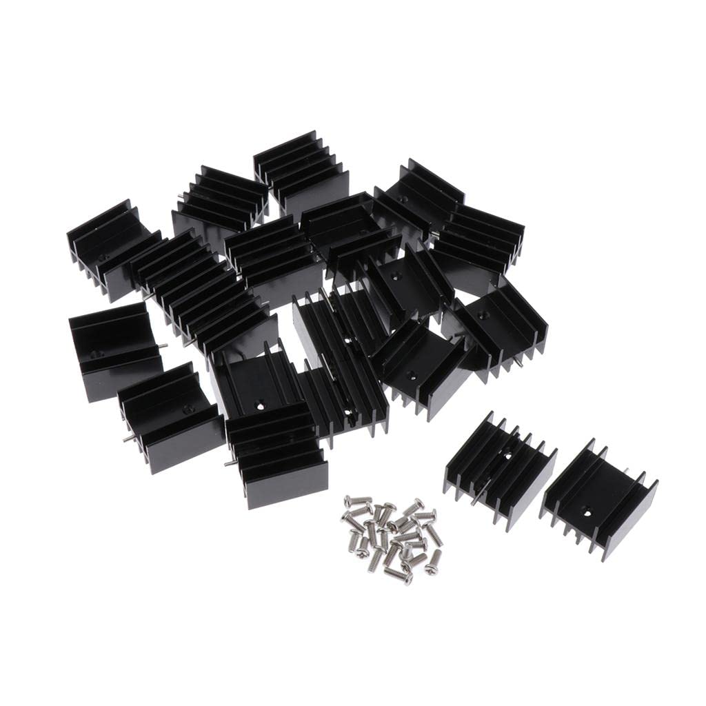 Desconocido Generic 20 Piezas de Radiador de Aluminio de 24 Mm X 25 Mm 16pcs Mm 7805 Radiador Radiador