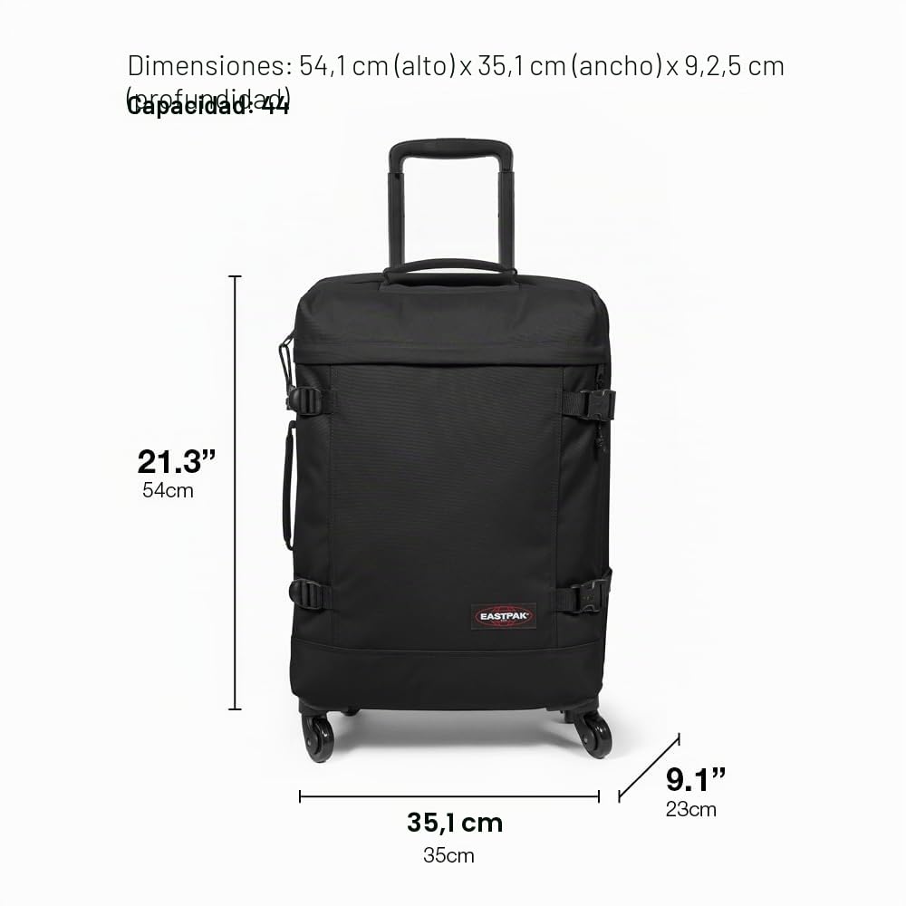 EASTPAK TRANS4 S Maleta, 54 x 35 x 23 cm, 44 L - Black Denim (Gris)