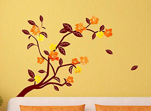 Asian Paints Wall-Ons Multi Coloured Branch Wall Sticker (PVC Vinyl, 0.01 cm x 76.2 cm x 30.48 cm) (NA42CL)