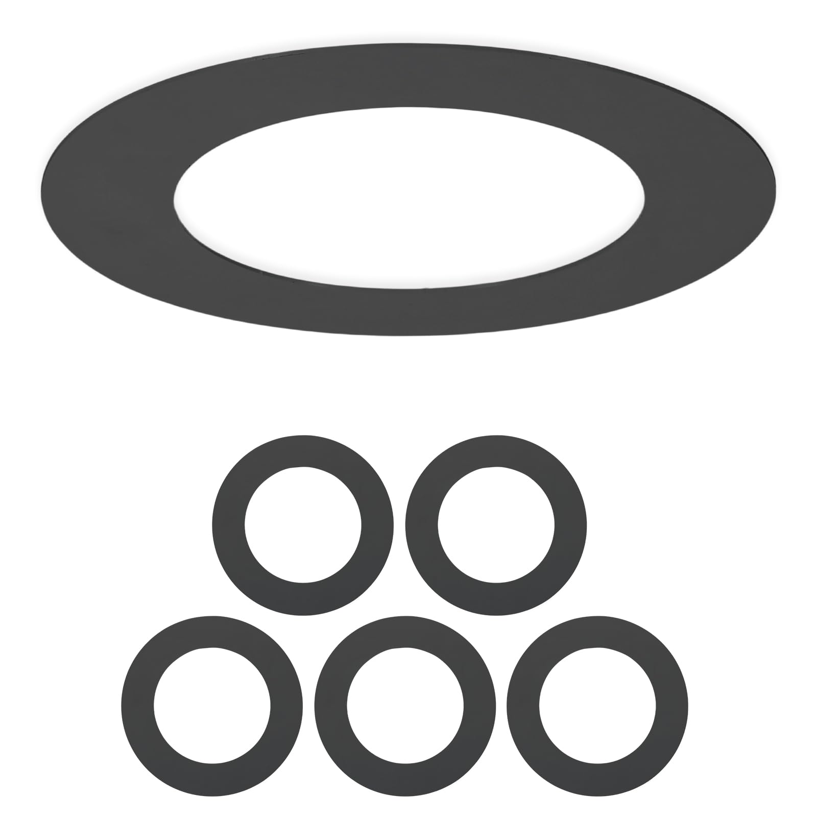 VIAPUICE Ceiling Medallion 170mm OD 109mm ID Light Goof Ring 6Pcs Black