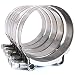 5x Premium 304 Stainless Steel T-Bolt Turbo Silicone Hose Clamp 3" 72-80mm