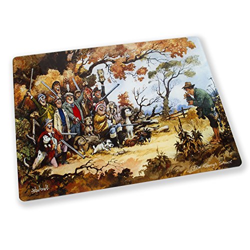 "Rough disparar Protector de encimera de cristal. Icónico Imagen Por Thelwell. Fabricado en Reino. Nuevo Disponible. Gran regalo de disparo de nuevo