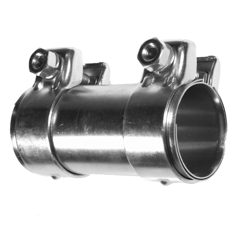E-Tech Silver Exhaust Joiner Adjustable Between 48Mm To 50Mm Diameter, 125Mm L - Ec011