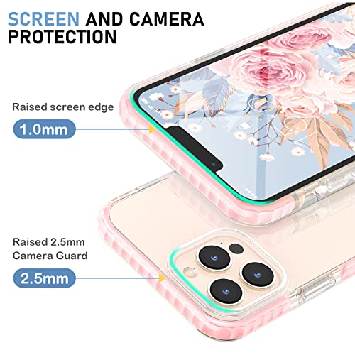 Mateprox Compatible With Iphone 13 Pro Max Case Clear Thin Slim Crystal Transparent Cover Shockproof Bumper Case For Iphone 13 Pro Max 6.7" 2021(Pink) #TOP2
