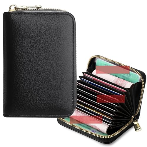 for TANGEM/Arculus Secure Crypto Wallet Case, 9 Card Holder Slots Zipper Leather Carrying Case Compatible with TANGEM/Arculus Crypto Cold Storage Wallet