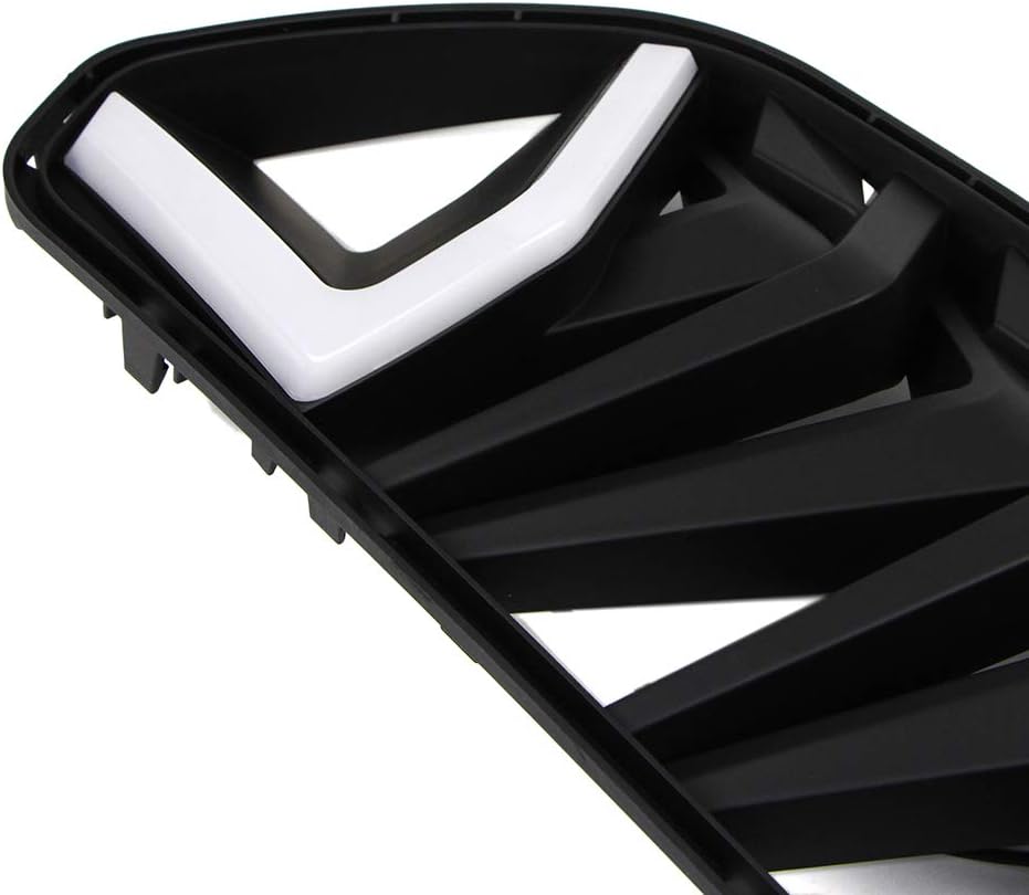 Dreamseek LED Grille for Ford Mustang 2015 2016 2017 Front Bumper Sport Performance Grill White Light Armor Style