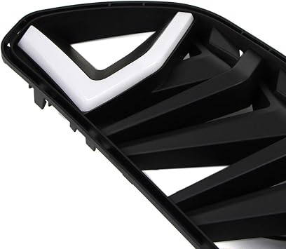 Dreamseek LED Grille for Ford Mustang 2015 2016 2017 Front Bumper Sport Performance Grill White Light Armor Style