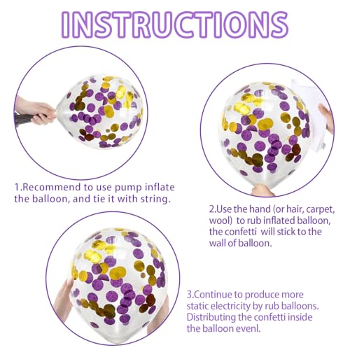 Image of Purple Gold Birthday Party Decorations Supplies Happy Birthday Banner Honeycomb Balls Fringe Curtain Foil Balloons Hanging Swirls Cake Topper Tablecloth Party Supplies for Women Girls
