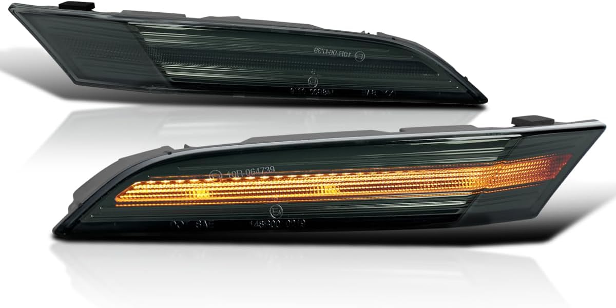 LED Smoke Sequential Side Marker Lights Compatible with 2019-2025 Porsche 911 Carrera, Targa