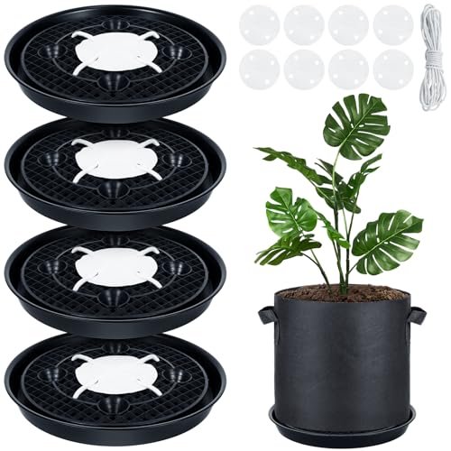 POILKMNI 4 Pack 14'' Self-Watering Fabric Pot Base
