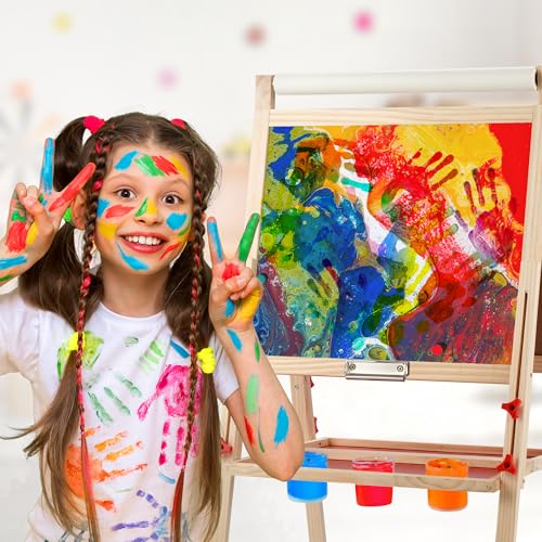 Rengue RG-KEL01 All-In-One Art Easel For Kids With Paper Roll, Adjustable Double Side Art Drawing Standing Chalkboard For Toddlers 3-12 thumb #7