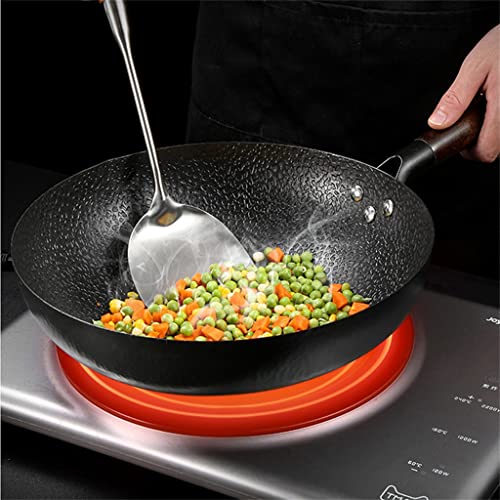 Wok hierro fundido 30 cm para cocina eléctrica e inducción miniatura 5
