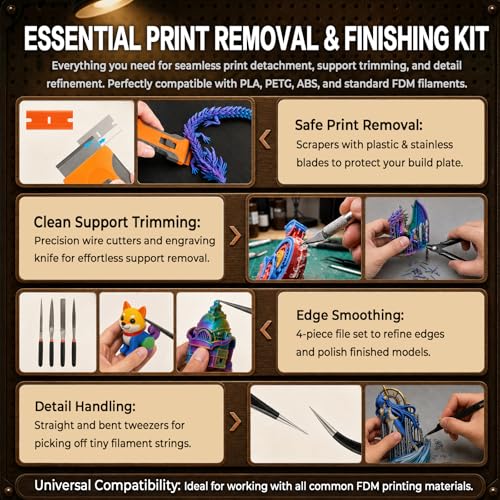 3D Printer Tools, 38-Piece 3D Printer Maintenance Kit, Deep Hotend Unclogging and Print Finishing Accessories Set, Gifts for Bambu Lab, Ender 3, Kobra Enthusiasts - Image 6