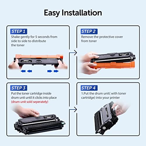 Image of TN221 TN225 Toner Cartridge High Yield Replacement for Brother TN 221 TN 225 Compatible with MFC-9130CW HL-3170CDW HL-3140CW HL-3180CDW MFC-9330CDW (2 Black, 1 Cyan, 1 Magenta, 1 Yellow, 5 Pack)