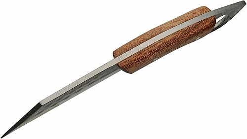 Miniatura 4 de Szco Supplies 9.5 "cuchillo de caza de hoja de seax con mango de madera de espiga completa con funda, marrón (HS-4442)