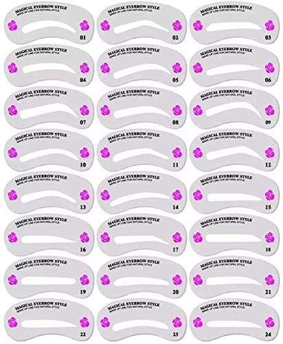 SOLDOUT™ 24 Styles Grooming Eyebrow Stencil Kit Makeup Tools DIY Beauty Eyebrow Template Stencil For Women Beauty Tools Accessories