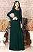 KOH KOH Plus Size Womens Long Full Sleeve Sleeves Flowy Empire Waist Fall Winter Modest Formal Floor Length Abaya Muslim Gown Gowns Maxi Dress Dresses, Emerald Green XL 14-16