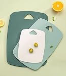 Planches de coupe pour cuisine,Plastique Planche de coupe 3, Plaques de coupe épaisses pour viande, légumes, fruits, avec poignée facile, lave-vaisselle sans danger (CBPink-CA)