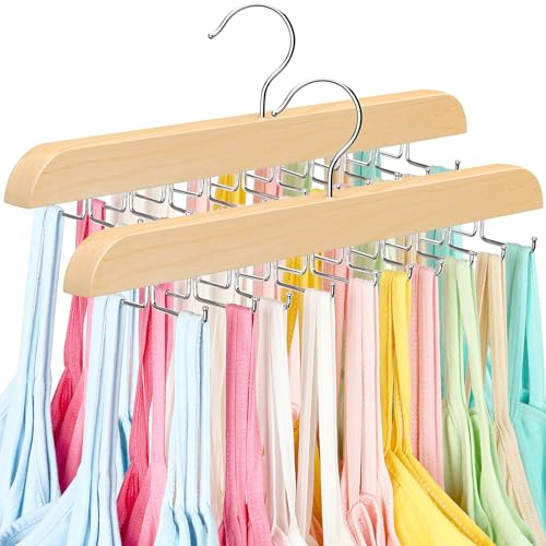 Tank Top Hanger with Premium Wood, 24 Large Capacity, Space