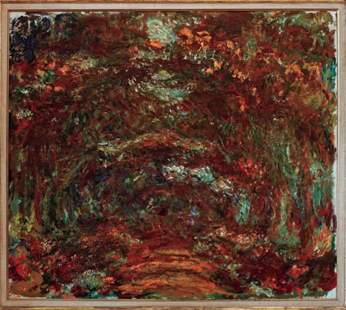 Affiche vintage haut de gamme de l'Allée des Rosiers par Claude Monet