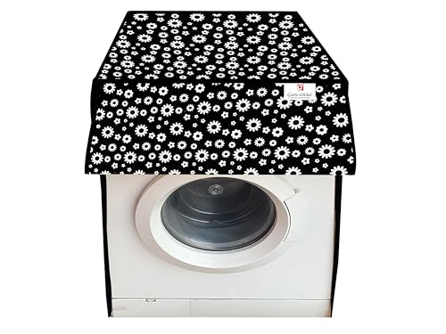 Image of Front Load Fully Automatic Washing Machine Cover for 6.5kg to 8kg | Waterproof & Dustproof Polyester Cover with Zip Closure | Suitable with Samsung, IFB, LG, Bosch & More (61 x 61 x 87 cm)