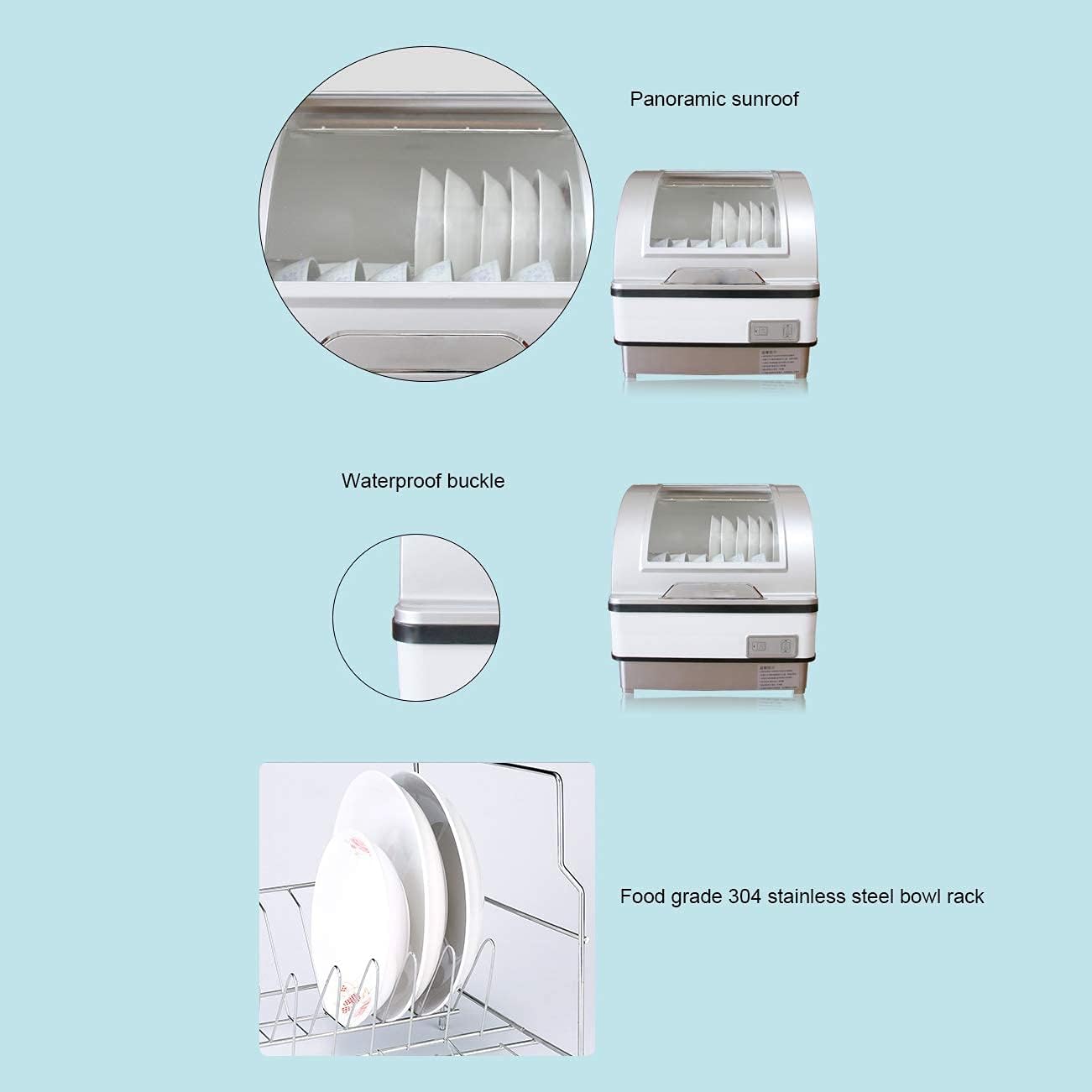 Mini Counter Top Dishwasher, Compact And Small Design, Automatic Portable Dish Washer, Energy Efficient Design, Low Noise Level