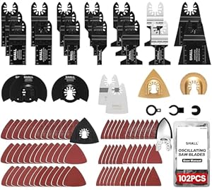 SHALL 102-teiliges Oszillierwerkzeug-Zubehör-Set