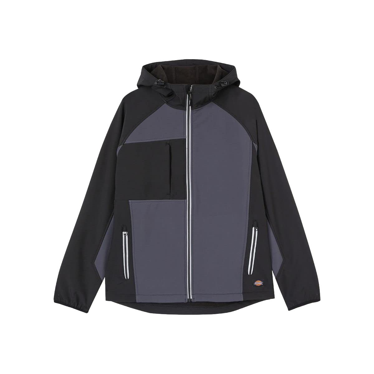 Dickies Men's Grey/Black - Outerwear For Two Tone Softshell Jacket, Waterproof, Xl