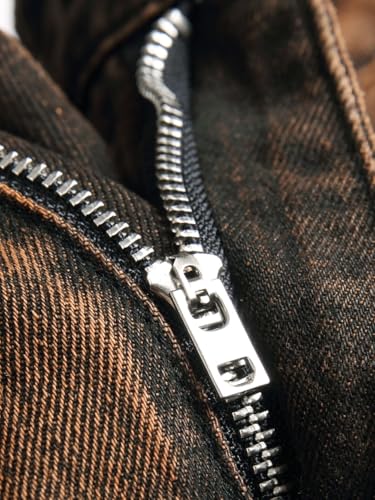 Mens Jeans Slim Fit Grunge Punk Rock Faded Dark Wash Stretchy Skinny Ripped Jeans3