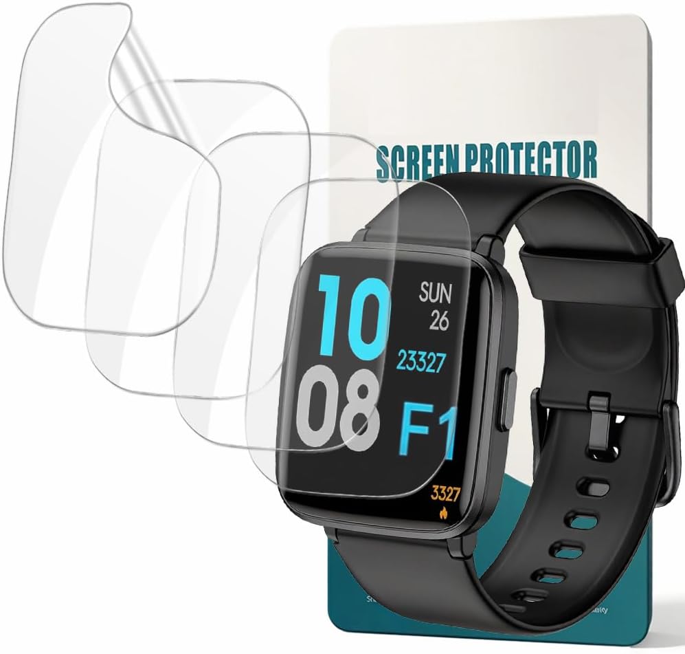 Screen Protector for 1.3" Smartwatch LK-F1, Compatible with LIVIKEY Fitness Tracker, Flexible TPU Film, Full Coverage, Self-Healing, High Definition Clear