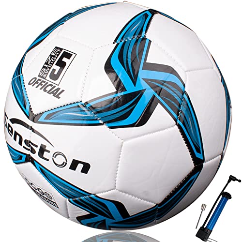 Image of Senston Football Size 5 Official Match Football Training Ball Adults Soccer Ball Futsal Match Ball (Blue)