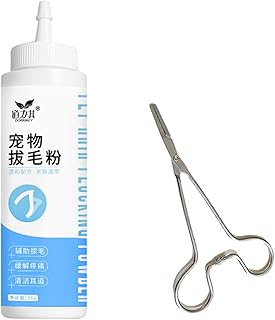 ZANGWAGRU 26G Einfach Zu Verwenden Pet Ohr Ohrhaarremoverpulver Sorgen Für Eine Praktische Lösung Zum Entfernen Von Haustierohrhaaren Mit Legierungs Pinzetten product image