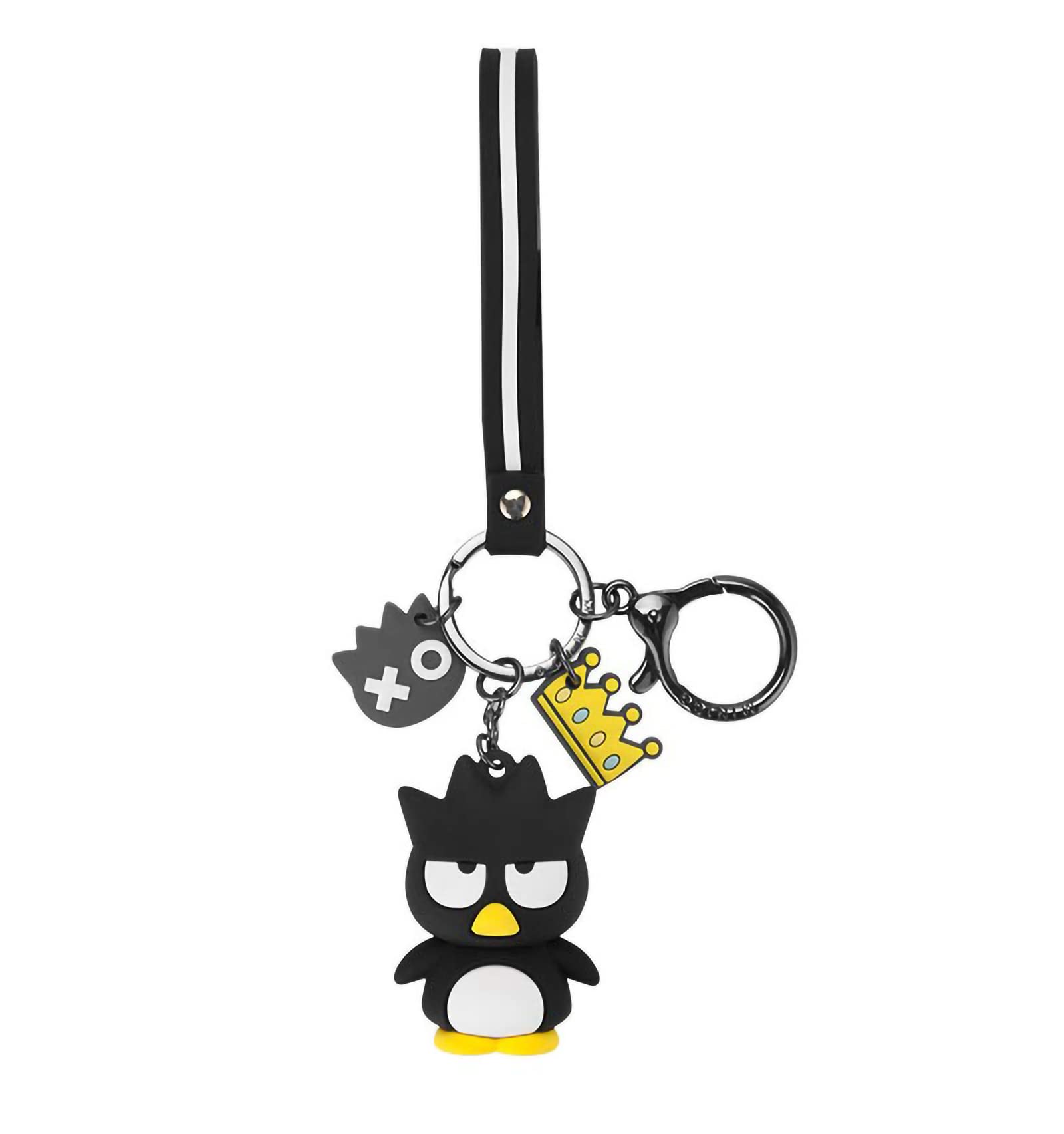 Cute Keychain Kawaii Anime Keychains Accessories Keyring Key Purse Car Backpack Charms Black, One Size